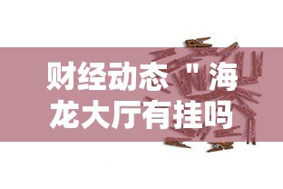 财经动态 ＂海龙大厅有挂吗”其实确实有挂